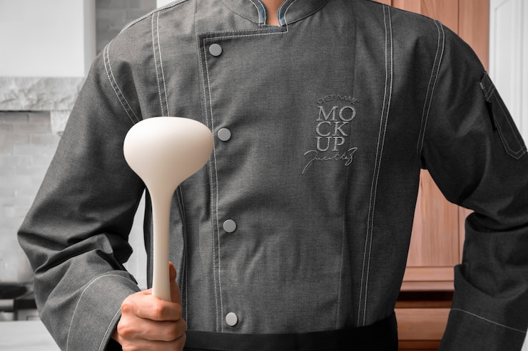 PSD modelo de chaqueta de chef