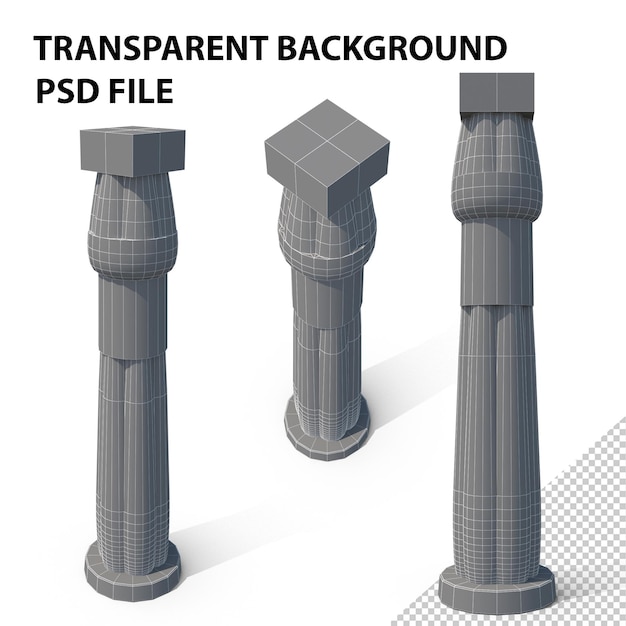 PSD modelo columna png