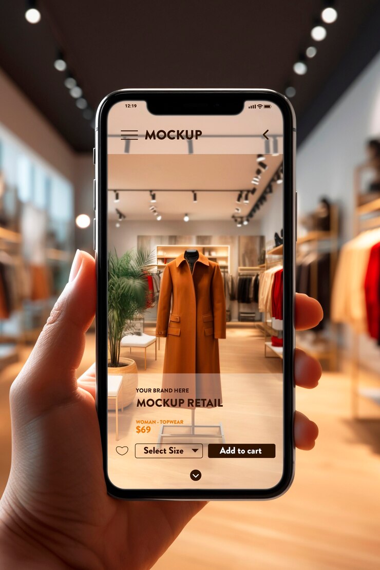 PSD modelo de compras en línea de meta minorista