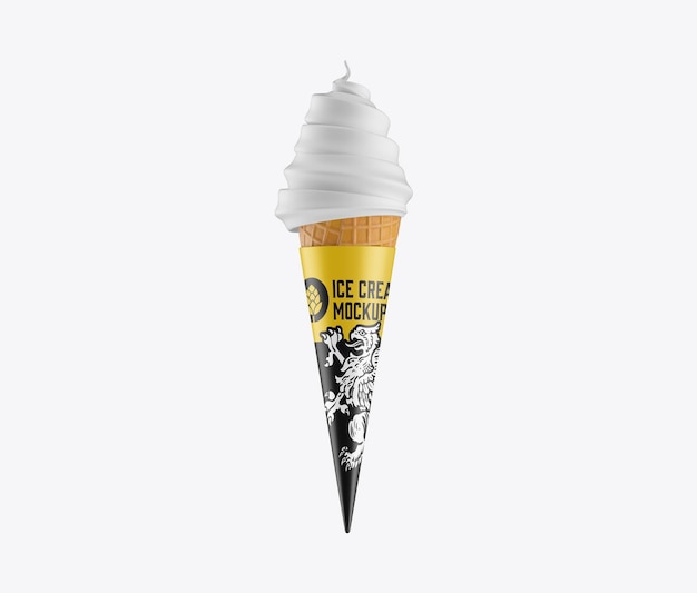 PSD modelo de cono de helado blando