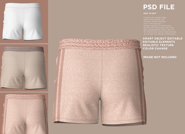 PSD modelo de un corredor de pantalones cortos