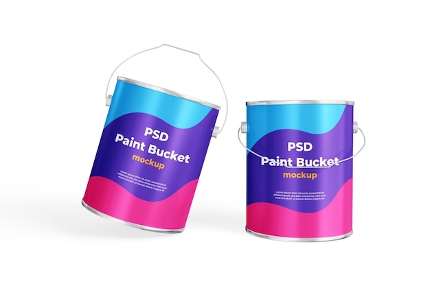 Modelo de cubo de pintura