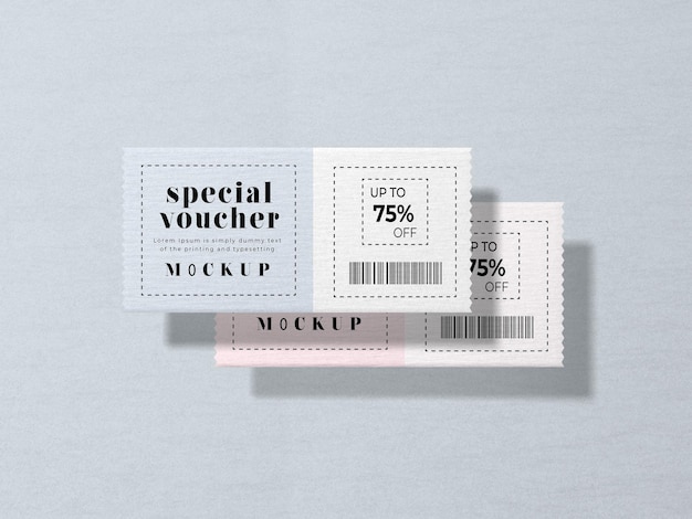 Modelo de cupón especial con hasta un descuento de hasta el 75%