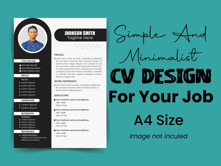 Modelo de currículum simple y minimalista para su trabajo