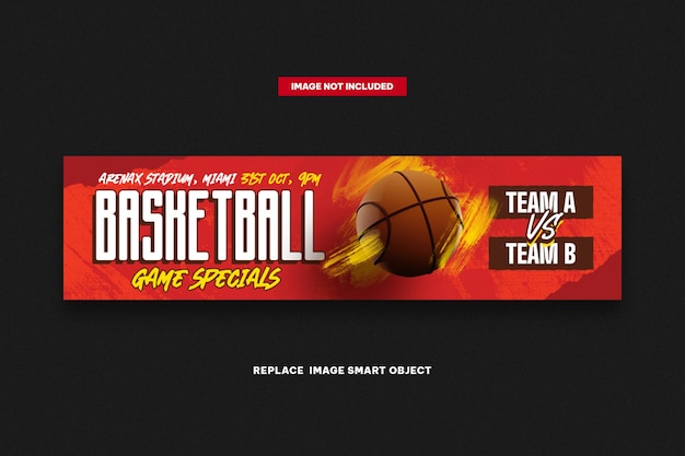 Modelo da web de banner de basquete