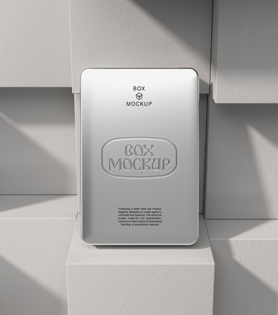 Modelo de acabamento de caixa de metal