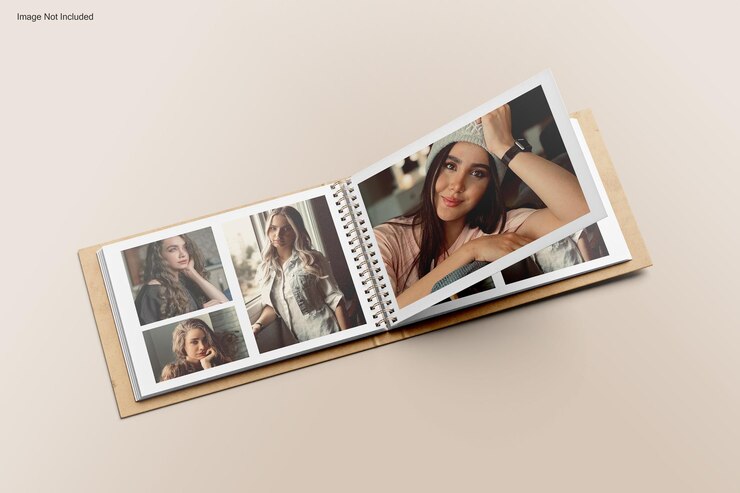 PSD modelo de álbum de fotos