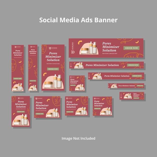 PSD modelo de anúncios de mídia social minimalista
