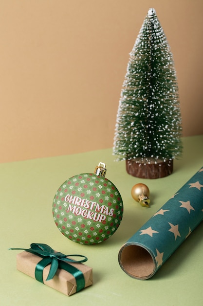 Modelo de arranjo de decorações de Natal