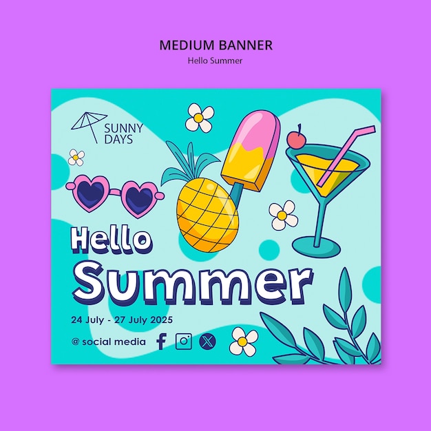 Modelo de aventura de verão