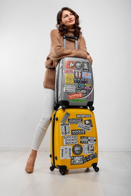 Modelo de bagagem de viagem sustentável