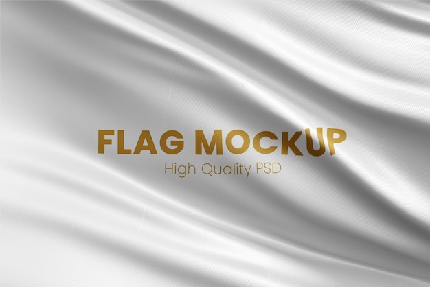 Modelo de bandeira elegante com tecido ondulado e texto dourado