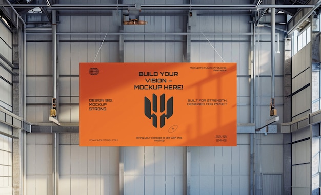Modelo de bandeira estética industrial