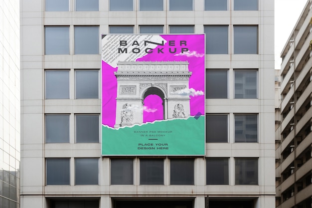 Modelo de bandeira na varanda