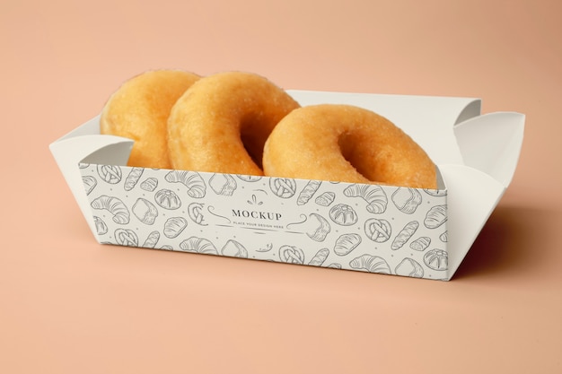 Modelo de bandeja de papel de padaria