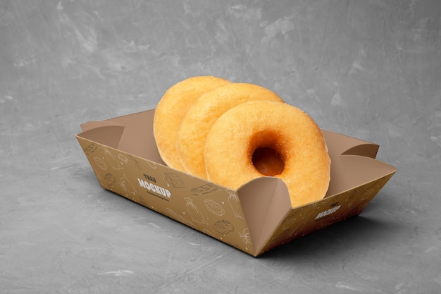 Modelo de bandeja de papel de padaria