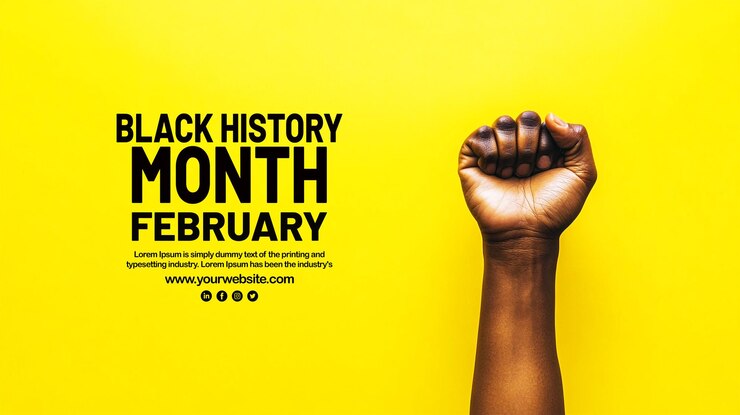 Modelo de banner colorido do Mês da História Negra