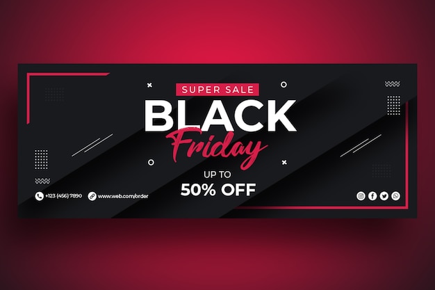 Modelo de banner da web da Venda da Sexta-feira Negra