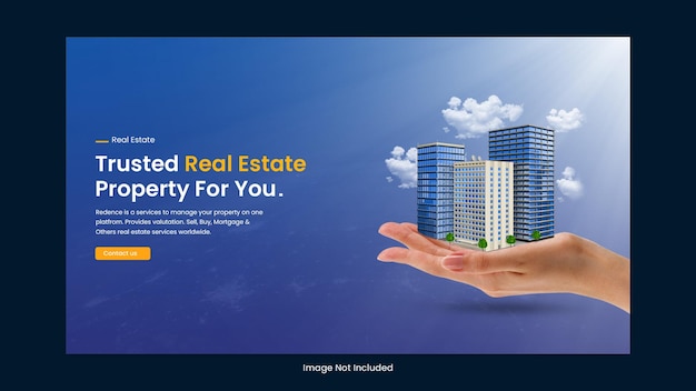 Modelo de banner da web de agência imobiliária