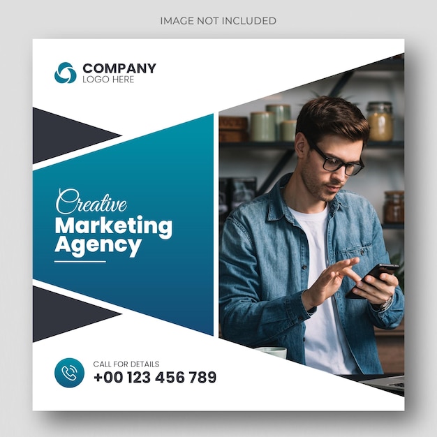 Modelo de banner da web de postagem de mídia social de marketing digital