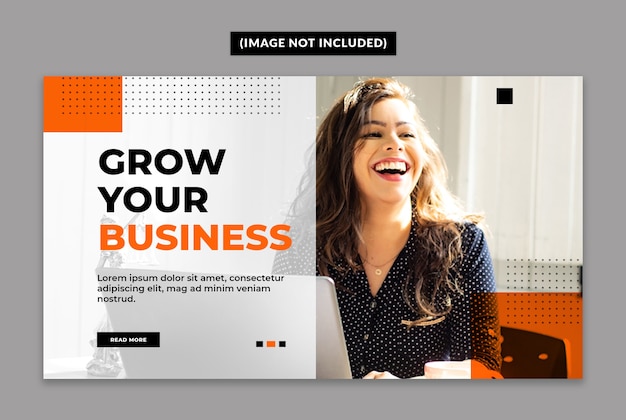 Modelo de banner da web empresarial