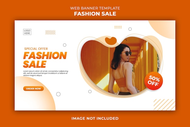 PSD modelo de banner da web para coleção de moda de oferta especial
