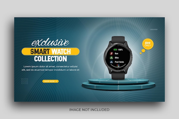 Modelo De Design De Banner De Relógio Inteligente Aplicativo Smartwatch De  Mídia Social De Relógio Inteligente Royalty Free SVG, Cliparts, Vetores, e  Ilustrações Stock. Image 211754610