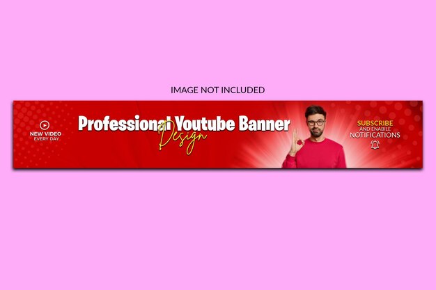 Modelo de banner de arte de capa de canal do Youtube Psd