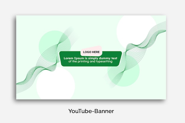 Modelo de banner de arte do youtube banner de capa do youtube