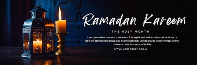 PSD modelo de banner de cartaz do ramadan kareem