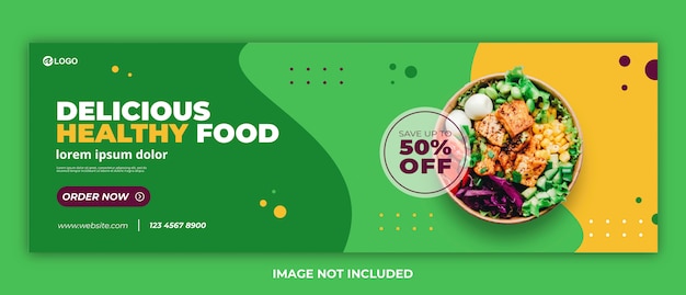 Modelo de banner de comida psd
