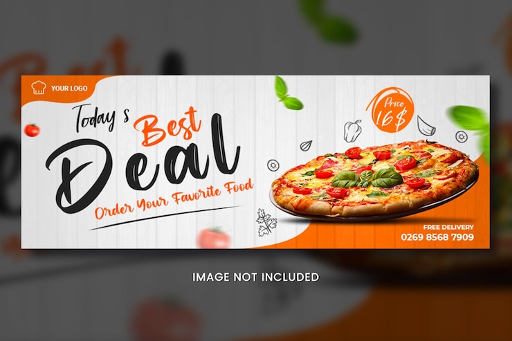 PSD modelo de banner de comida