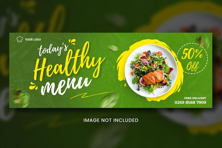 PSD modelo de banner de comida