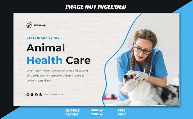 Modelo de banner de cuidados de saúde médicos para Social Media Post