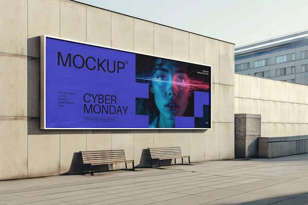 Modelo de banner de Cyber Monday e Black Friday