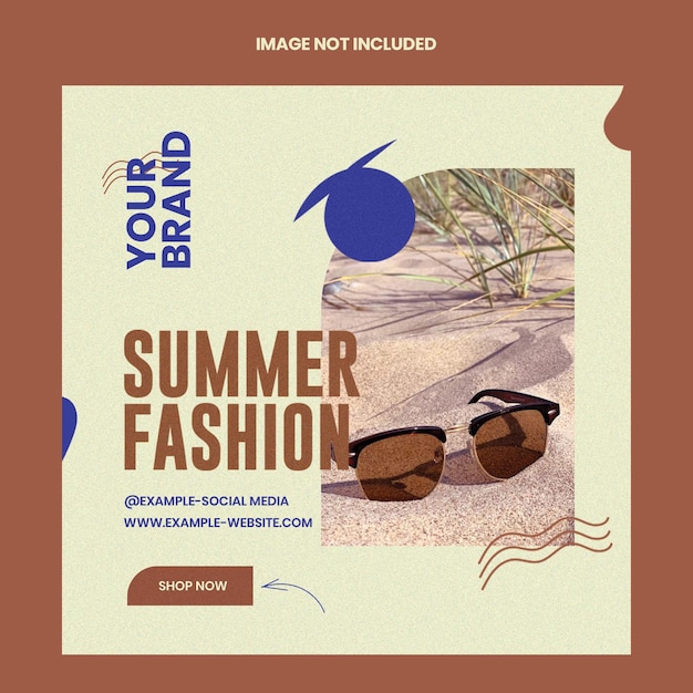 PSD modelo de banner de desconto de moda de verão