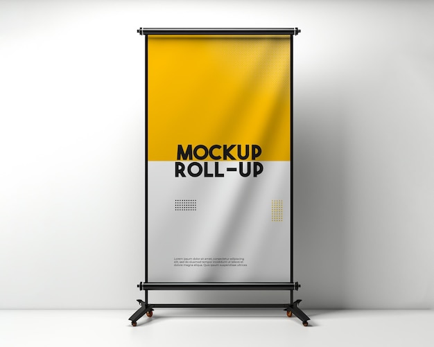 Modelo de banner de enrolar em pé