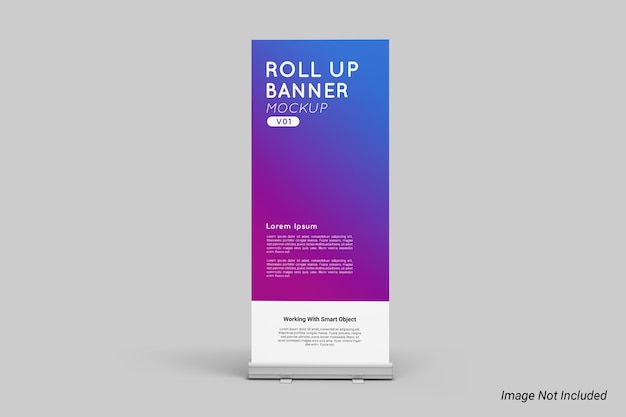 Modelo de banner de enrolar isolado