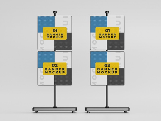 Modelo de banner de estande ao ar livre