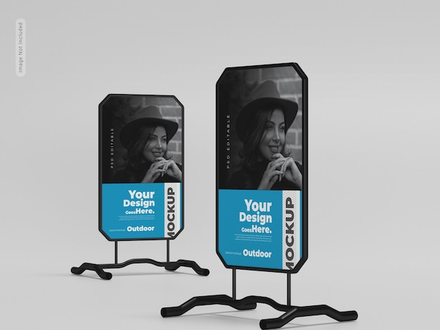 Modelo de banner de estande ao ar livre