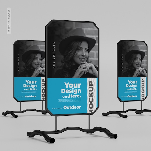 Modelo de banner de estande ao ar livre