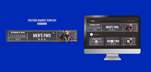 Modelo de banner de evento de moda no YouTube