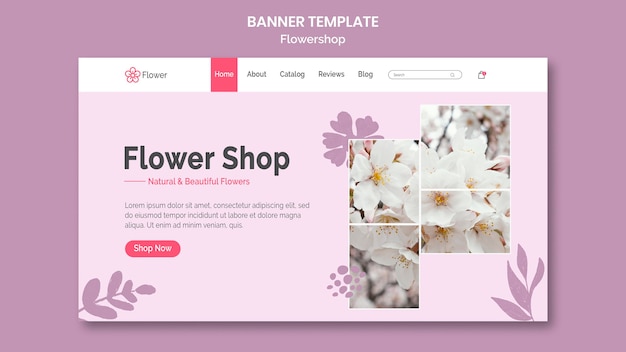 Modelo de banner de floricultura