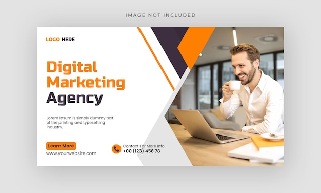 Modelo de banner de marketing digital