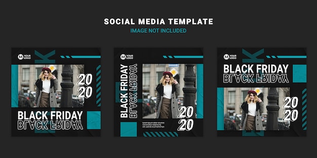 Modelo de banner de mídia social Black Friday