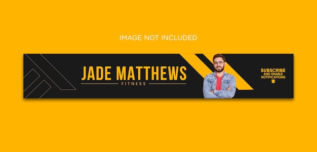 Modelo de banner de mídia social de cabeçalho do Linkedin com design de arte de capa de canal do youtube PSD Premium