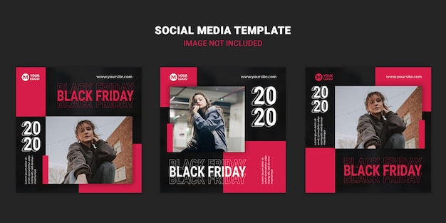 Modelo de banner de mídia social sexta-feira negra