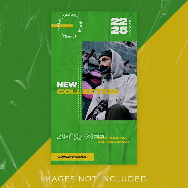 Modelo de banner de moda retangular para Instagram