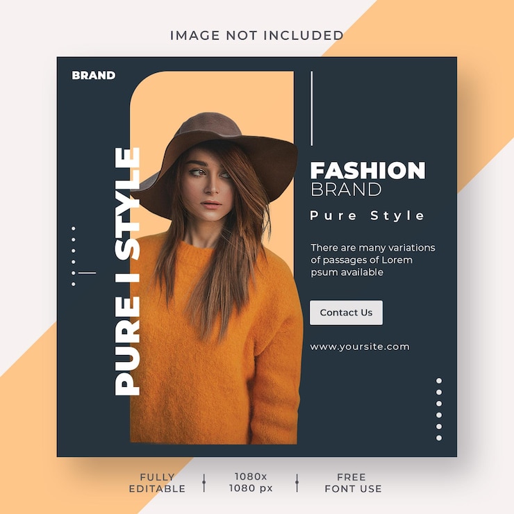 PSD modelo de banner de postagem de mídia social de moda