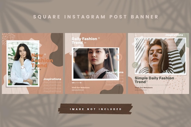 Modelo de banner de postagem do Instagram para móveis